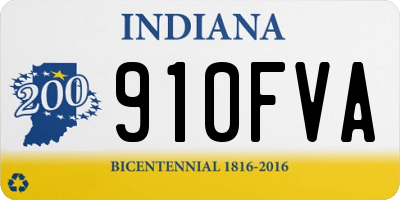 IN license plate 910FVA