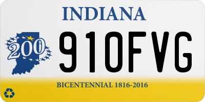 IN license plate 910FVG