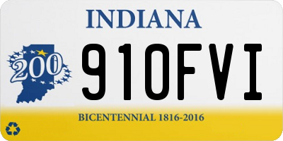 IN license plate 910FVI
