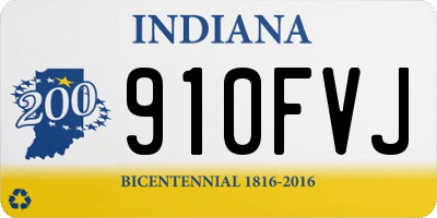IN license plate 910FVJ