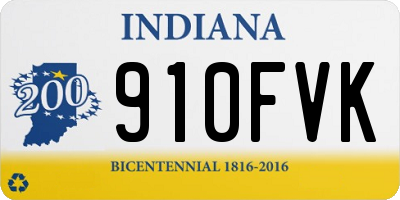 IN license plate 910FVK