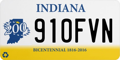 IN license plate 910FVN