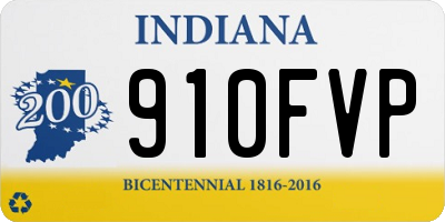 IN license plate 910FVP