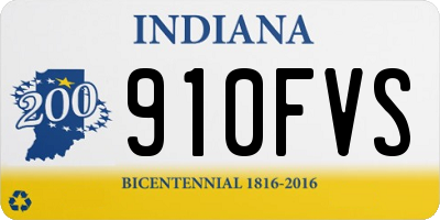 IN license plate 910FVS