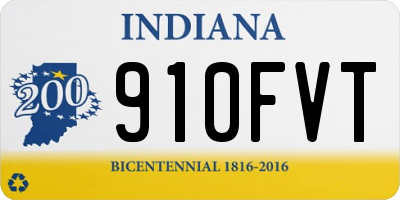 IN license plate 910FVT