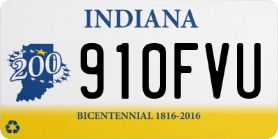 IN license plate 910FVU