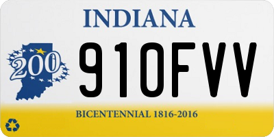 IN license plate 910FVV