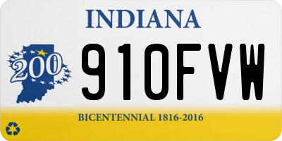 IN license plate 910FVW