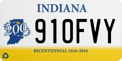 IN license plate 910FVY