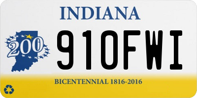 IN license plate 910FWI