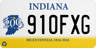 IN license plate 910FXG