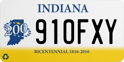 IN license plate 910FXY