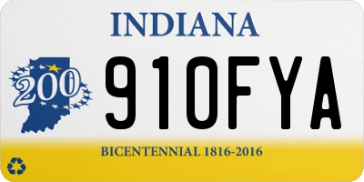 IN license plate 910FYA