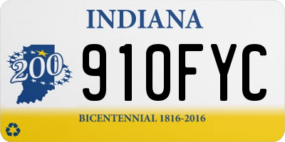 IN license plate 910FYC