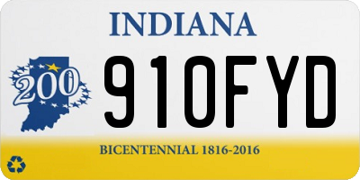 IN license plate 910FYD
