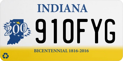 IN license plate 910FYG