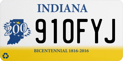 IN license plate 910FYJ