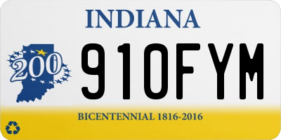 IN license plate 910FYM