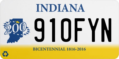 IN license plate 910FYN