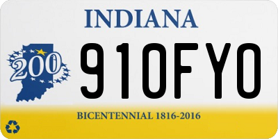 IN license plate 910FYO
