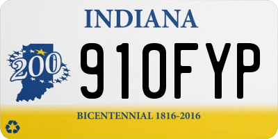 IN license plate 910FYP