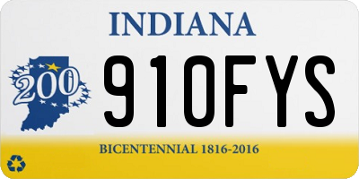 IN license plate 910FYS