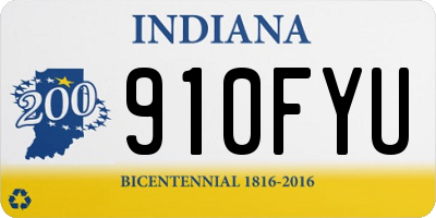 IN license plate 910FYU