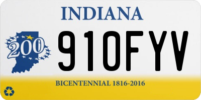IN license plate 910FYV