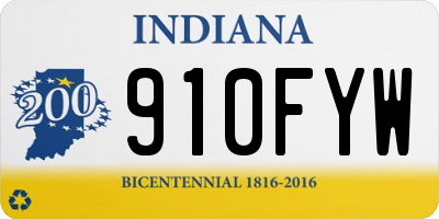 IN license plate 910FYW
