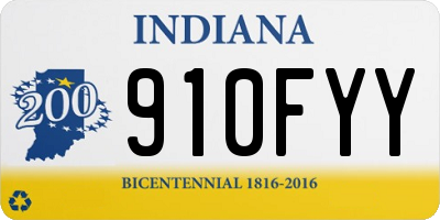 IN license plate 910FYY