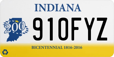 IN license plate 910FYZ