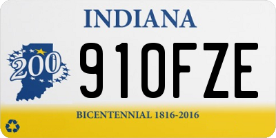 IN license plate 910FZE