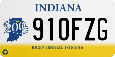 IN license plate 910FZG