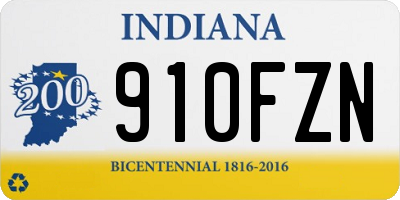 IN license plate 910FZN