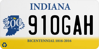 IN license plate 910GAH