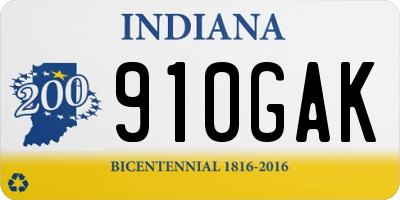 IN license plate 910GAK