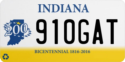 IN license plate 910GAT