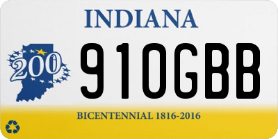 IN license plate 910GBB