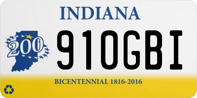 IN license plate 910GBI