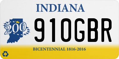 IN license plate 910GBR
