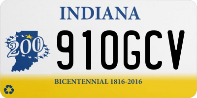 IN license plate 910GCV