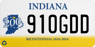 IN license plate 910GDD