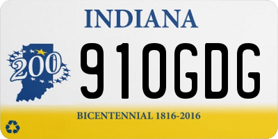 IN license plate 910GDG