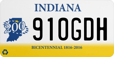 IN license plate 910GDH