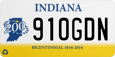 IN license plate 910GDN