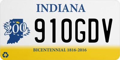 IN license plate 910GDV