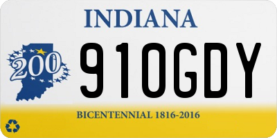 IN license plate 910GDY