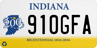 IN license plate 910GFA