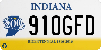 IN license plate 910GFD