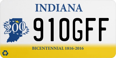 IN license plate 910GFF